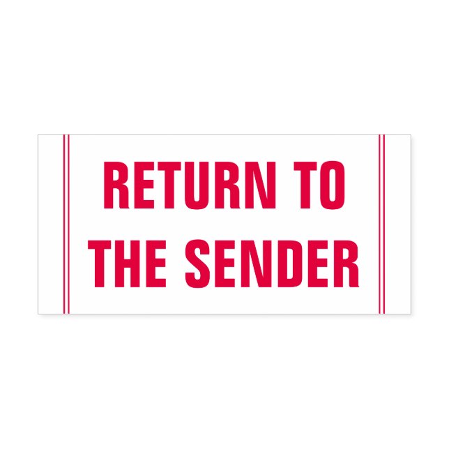 "AN DEN ABSENDER ZURÜCK" Stempel (Design)