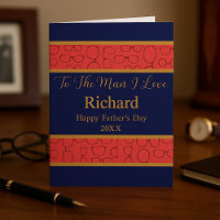 An den Mann I Liebe Vatertag Korallen und Navy Blu