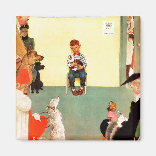 An den Tierärzten durch Norman Rockwell Magnet