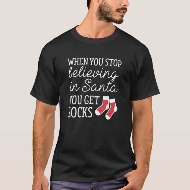 An den Weihnachtsmann glauben T-Shirt (Vorderseite)