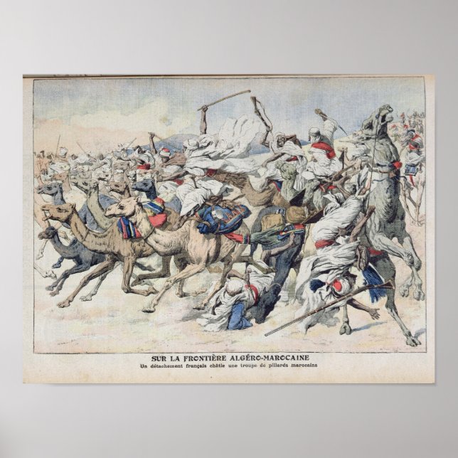 An der algerisch-marokkanischen Grenze: ein Franzo Poster (Vorne)