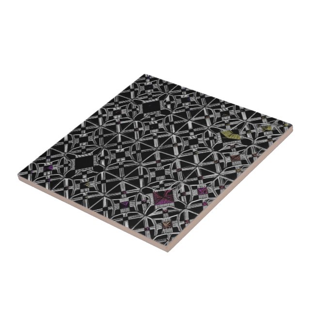 An der Crossroads Keramik Tile beteiligt Fliese (Seite)