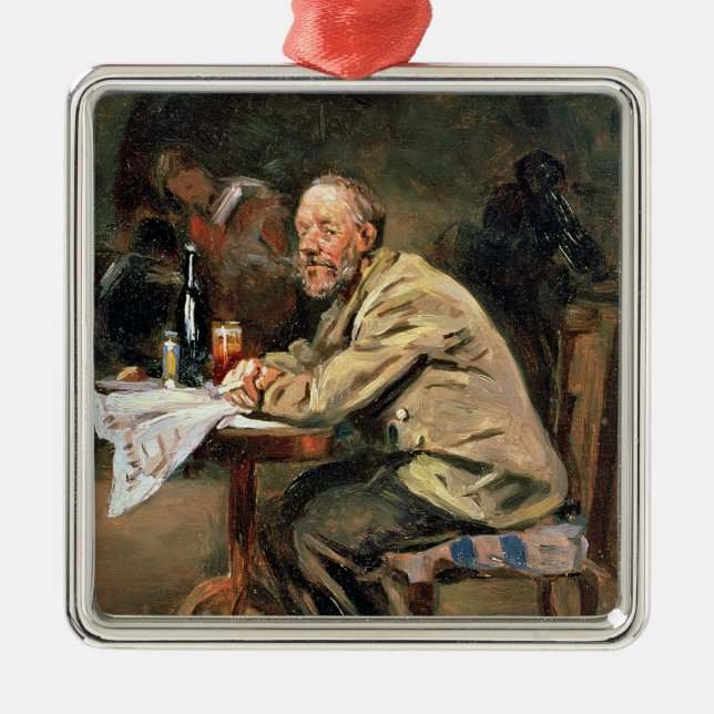 An der Flasche Silbernes Ornament (Vorne)