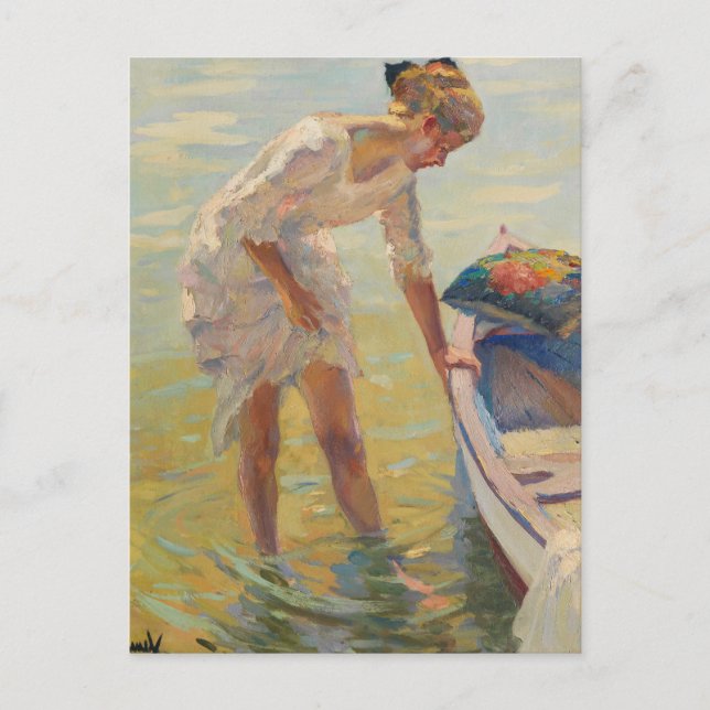An der Küste | Edward Cucuel Postkarte (Vorderseite)