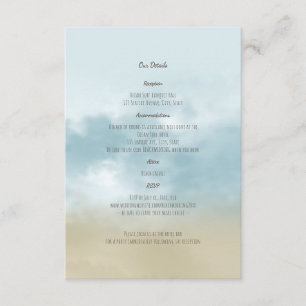 An der Küste Surf Strand Hochzeiten Details Begleitkarte