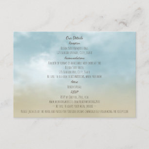 An der Küste Surf Strand Hochzeiten Details Begleitkarte