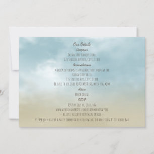 An der Küste Surf Strand Hochzeiten Details Mitteilungskarte