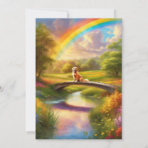 An der Rainbow Bridge Dog Sympathy Card
