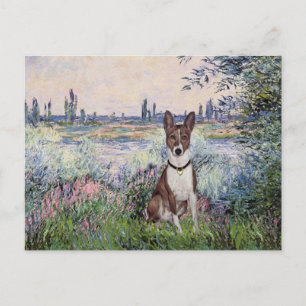 An der Seine - Basenji Postkarte