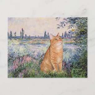 An der Seine - Orange Tabby Sh Katze 46 Postkarte