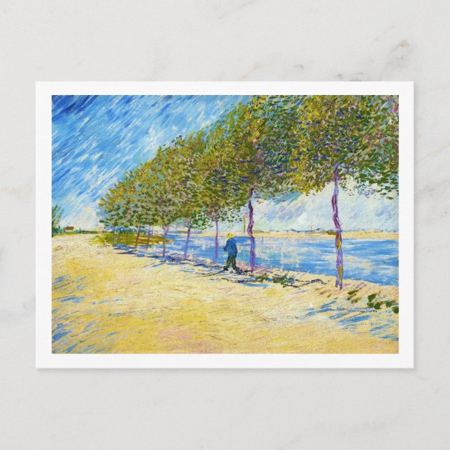 An der Seine von Vincent Van Gogh Postkarte (Vorderseite)