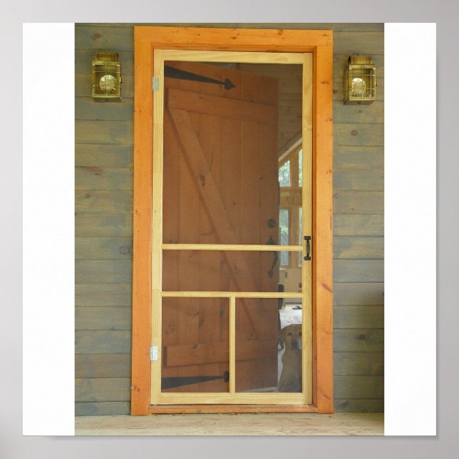 an der Tür gewartet Poster (Vorne)