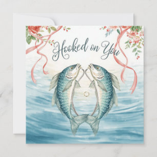 An dich gebundene Angel-Fans Hochzeit Aquarell Einladung