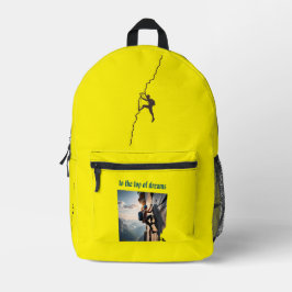 "An die Spitze der Träume" Bedruckter Rucksack