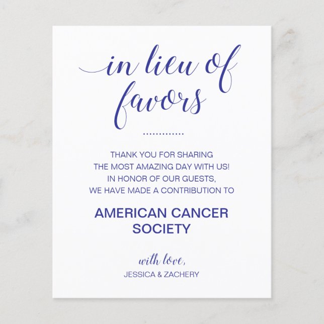 An die Stelle der Favoriten Wohltätigkeit spenden  (Vorderseite)