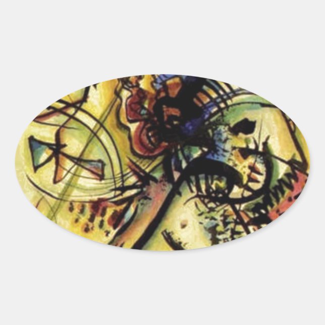 An die unbekannte Stimme von Kandinsky Ovaler Aufkleber (Vorderseite)
