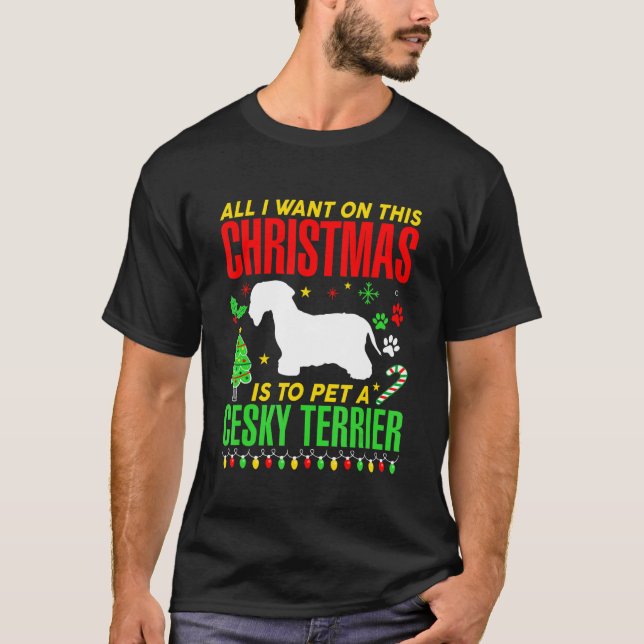 An diesen Weihnachten Wollte ich nur, einen Cesky- T-Shirt (Vorderseite)