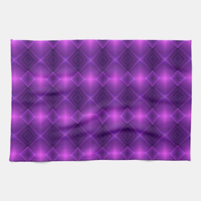 An  display a purple patterned tapestry  geschirrtuch (Horizontal)