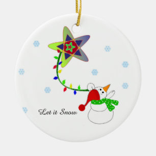 An einem Stern schaukeln Keramikornament