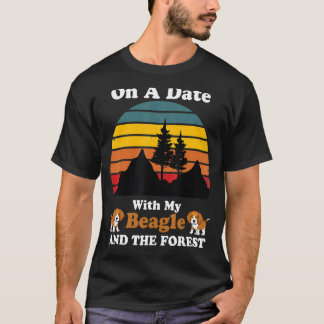 an einem Tag mit meinem Beagle und dem Wald für Hu T-Shirt