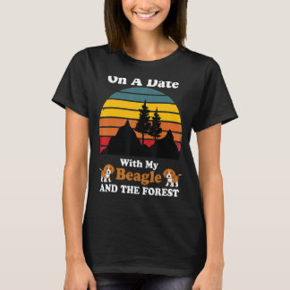 an einem Tag mit meinem Beagle und dem Wald für Hu T-Shirt