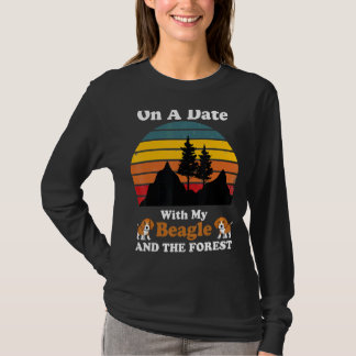 an einem Tag mit meinem Beagle und dem Wald für Hu T-Shirt