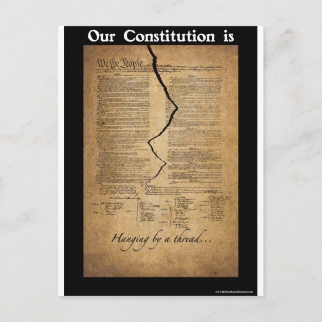 An einem Thread hängen Postkarte (Vorderseite)