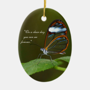 "An einem vollen Tag" Glasswing Keramikornament