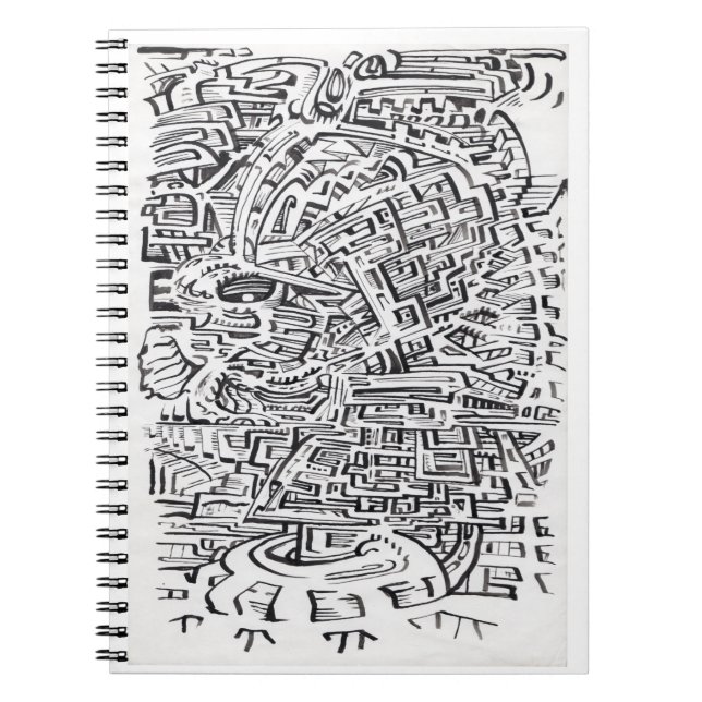 An einem Zwischenplatz zeichnend Tinte Notizblock (Vorderseite)