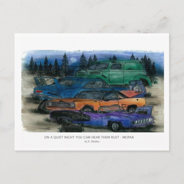 AN EINER RUHIGEN NACHT KÖNNEN SIE IHREN RUST HÖREN POSTKARTE (Vorderseite)