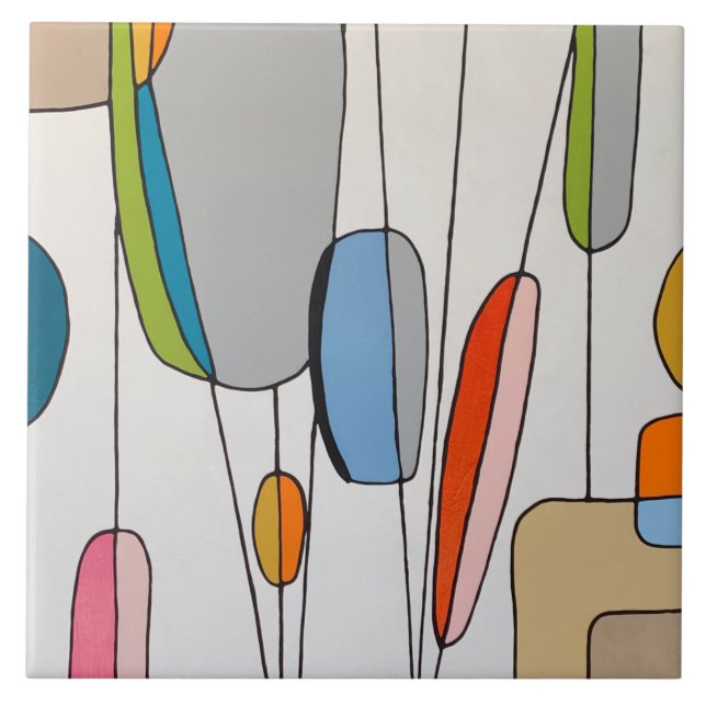 An einer Thread-6 x 6-Keramik-Tile hängen Fliese (Vorderseite)