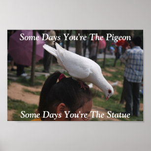 An einigen Tagen bist du die Taube...Statue Poster
