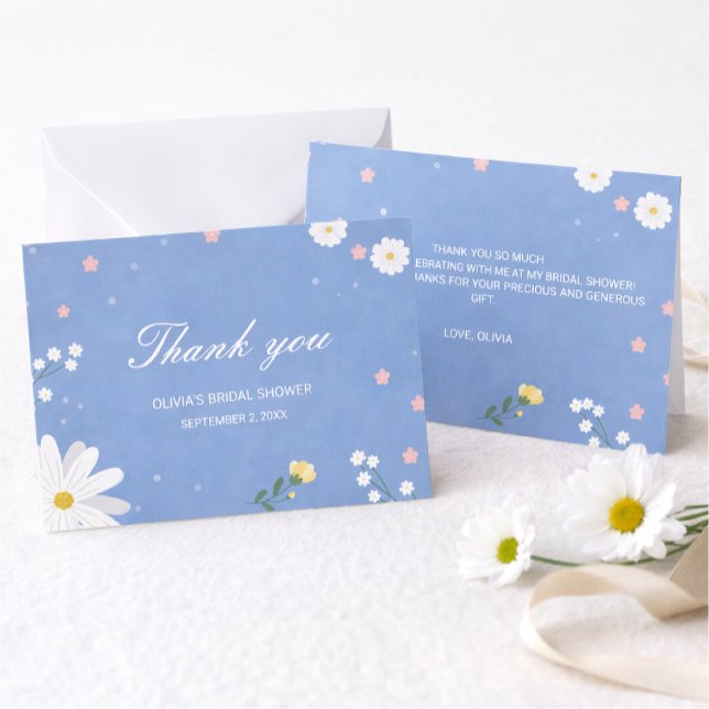 An elegant wedding in light blue with wildflowers. mitteilungskarte (Von Creator hochgeladen)