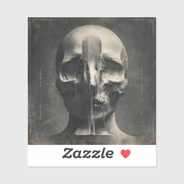 An Elegy in Veil — Gothic Fine Art Aufkleber (Blatt)