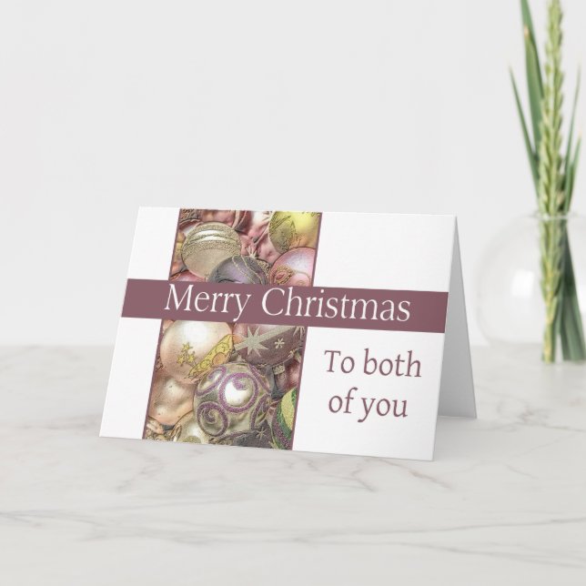 an euch beide Frohe Weihnachtskarte Feiertagskarte (Vorderseite)