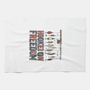 An Freiheit gebundenes patriotisches Angel-Shirt-D Geschirrtuch