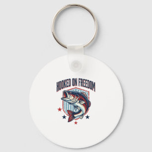 An Freiheit gewöhnliches Vintage-Bass-Angler-Shirt Schlüsselanhänger