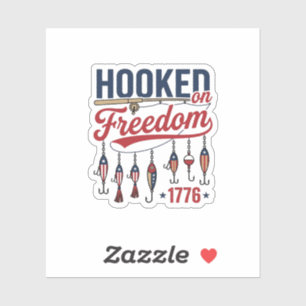 An Freiheit gewöhnte patriotische Fischerei-Shirt- Aufkleber