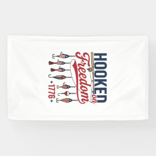 An Freiheit gewöhnte patriotische Fischerei-Shirt  Banner