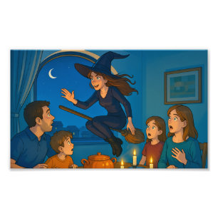 An Halloween heißen wir die Hexen willkommen! Fotodruck