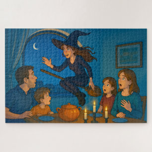 An Halloween heißen wir die Hexen willkommen! Puzzle