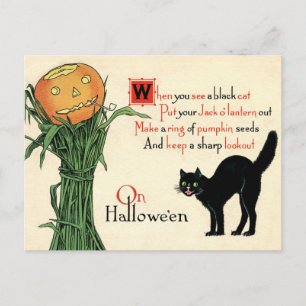 An Halloween Vintage Postkarte