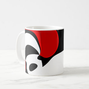 An Herrn Redd: Abstrakt Schwarz, Weiß und Rot Kaffeetasse