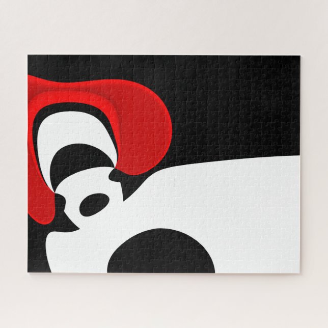 An Herrn Redd: Abstrakt Schwarz, Weiß und Rot Puzzle (Horizontal)