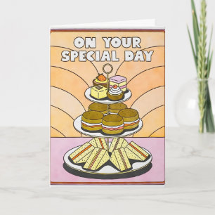 An Ihrem Besonderen Tag Teezeit Letterpress Karte