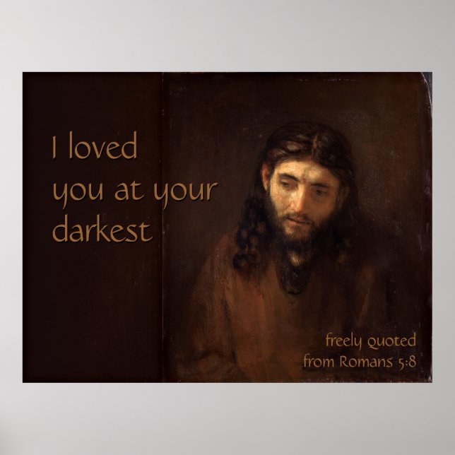 An Ihrem dunkelsten CC0521 Rembrandt Jesus XL Post Poster (Vorne)