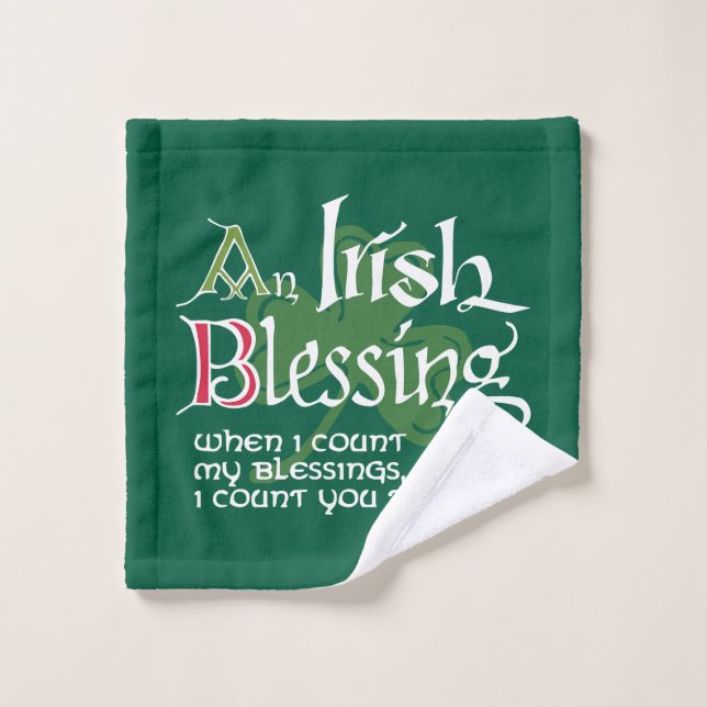 An Irish Blessing Badhandtuch Set (Waschlappen)