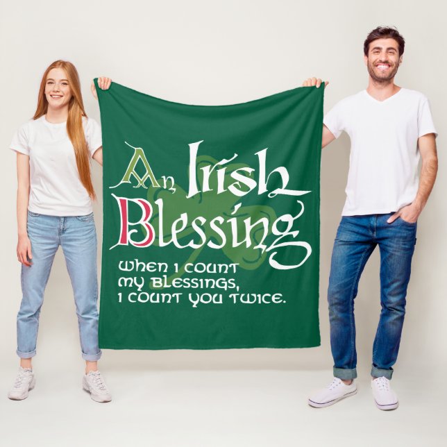 An Irish Blessing Fleecedecke (Beispiel)