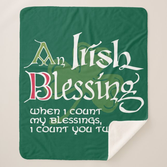 An Irish Blessing Sherpadecke (Vorderseite)