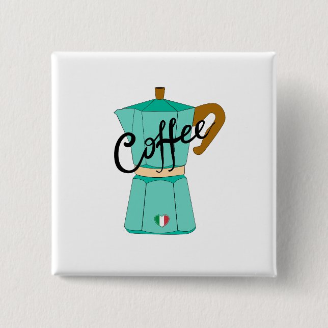 An Italian coffee moka Button (Vorderseite)
